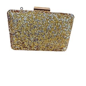 Gold Glitter Clutch